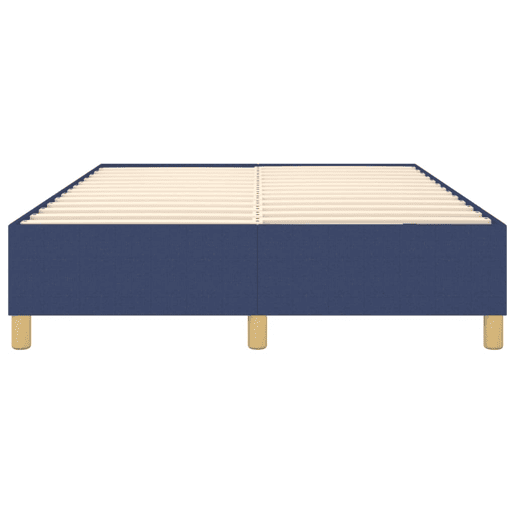 Estrutura de Cama de casal moderno com molas 140x190 cm tecido azul