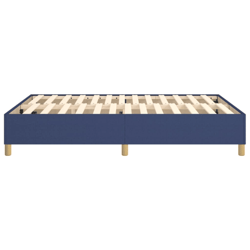 Estrutura de Cama de casal moderno com molas 140x190 cm tecido azul