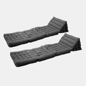 Conjunto de 2 tapetes modulares PYRAMIDE, cinzento escuro