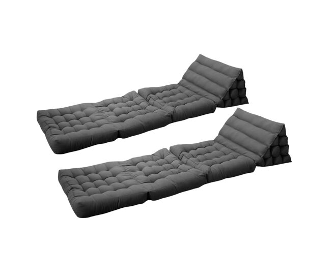 Pack de 2 colchonetas modulares pyramide, gris oscuro