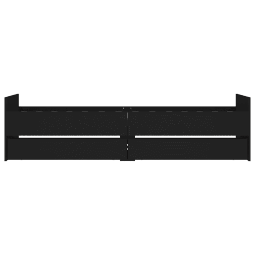 Estrutura de cama de solteiro para adultos com gavetas 90x190 cm preto Estrutura de cama de solteiro para adultos com gavetas 90x190 cm preto