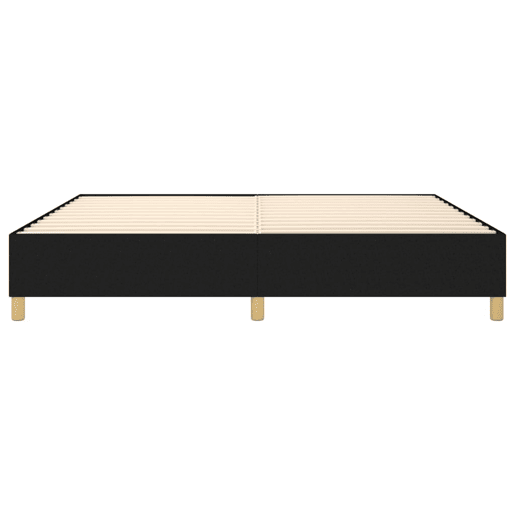 Estrutura de Cama de casal moderno com molas 140x190 cm tecido preto