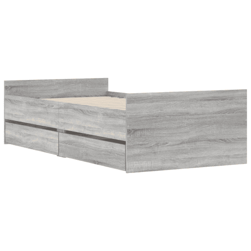 Estrutura de cama de solteiro para adultos solteiro pequena c gavetas cinzento sonoma Estrutura de cama de solteiro para adultos solteiro pequena c gavetas cinzento sonoma