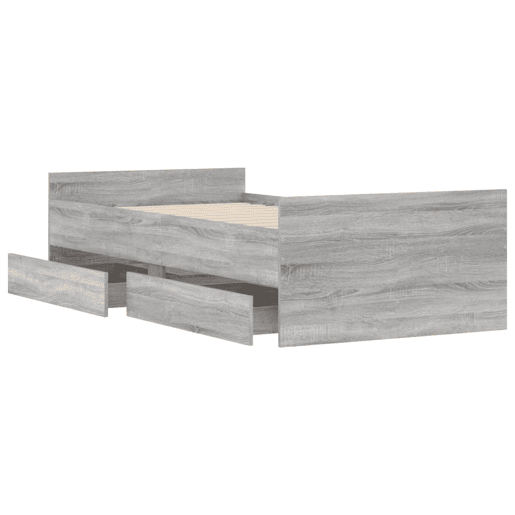 Estrutura de cama de solteiro para adultos solteiro pequena c gavetas cinzento sonoma Estrutura de cama de solteiro para adultos solteiro pequena c gavetas cinzento sonoma