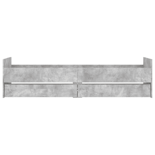 Estrutura de cama de solteiro Design pequena c gavetas cinzento-cimento Estrutura de cama de solteiro Design pequena c gavetas cinzento-cimento