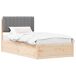 Estructura de cama simple para adultos 105x205 Estructura de cama simple para adultos 105x205 Blanco/ Gris Claro