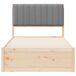 Estructura de cama simple para adultos 105x205 Estructura de cama simple para adultos 105x205 Blanco/ Gris Claro