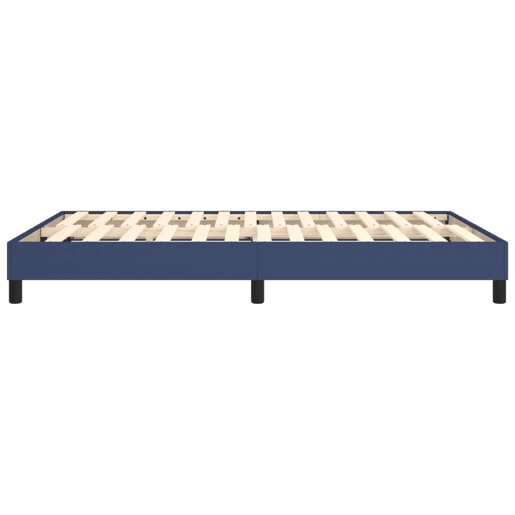 Estrutura de Cama de casal moderno com molas 140x190 cm tecido azul