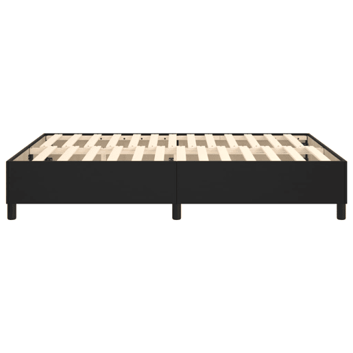 Estrutura de Cama de casal moderno com molas 140x200 cm couro artificial preto