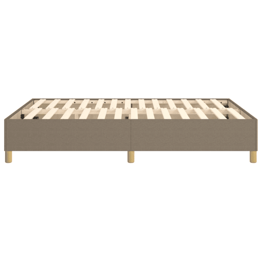 Estrutura de Cama de casal moderno com molas 140x190 cm tecido castanho-acinzentado