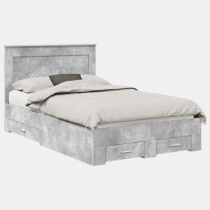Estrutura da Cama de casal moderno para adultos com gaveta com cabeceira Madeira processada
