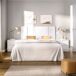 Composición de dormitorio Flow mesitas con cabecero Composición de dormitorio Flow mesitas con cabecero Blanco