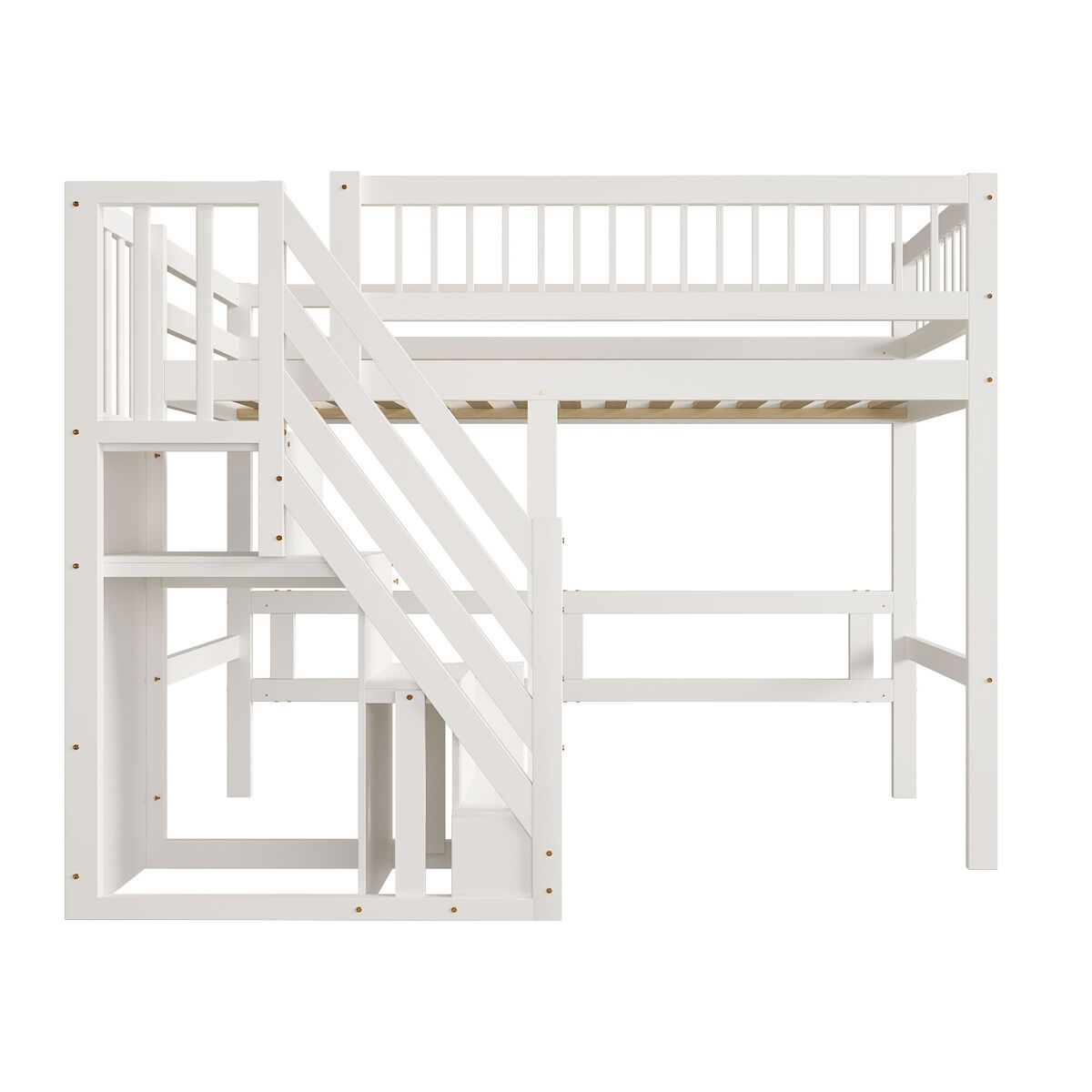 Cama alta para niños 142x205 Blanco
