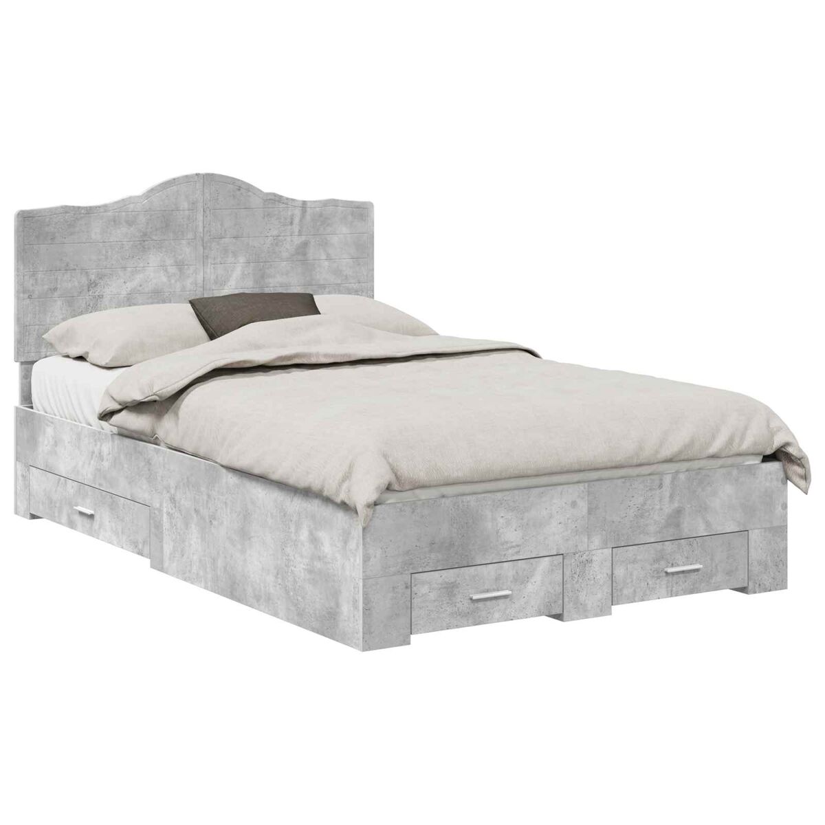 Estructura de cama matrimonial 138x196 Gris