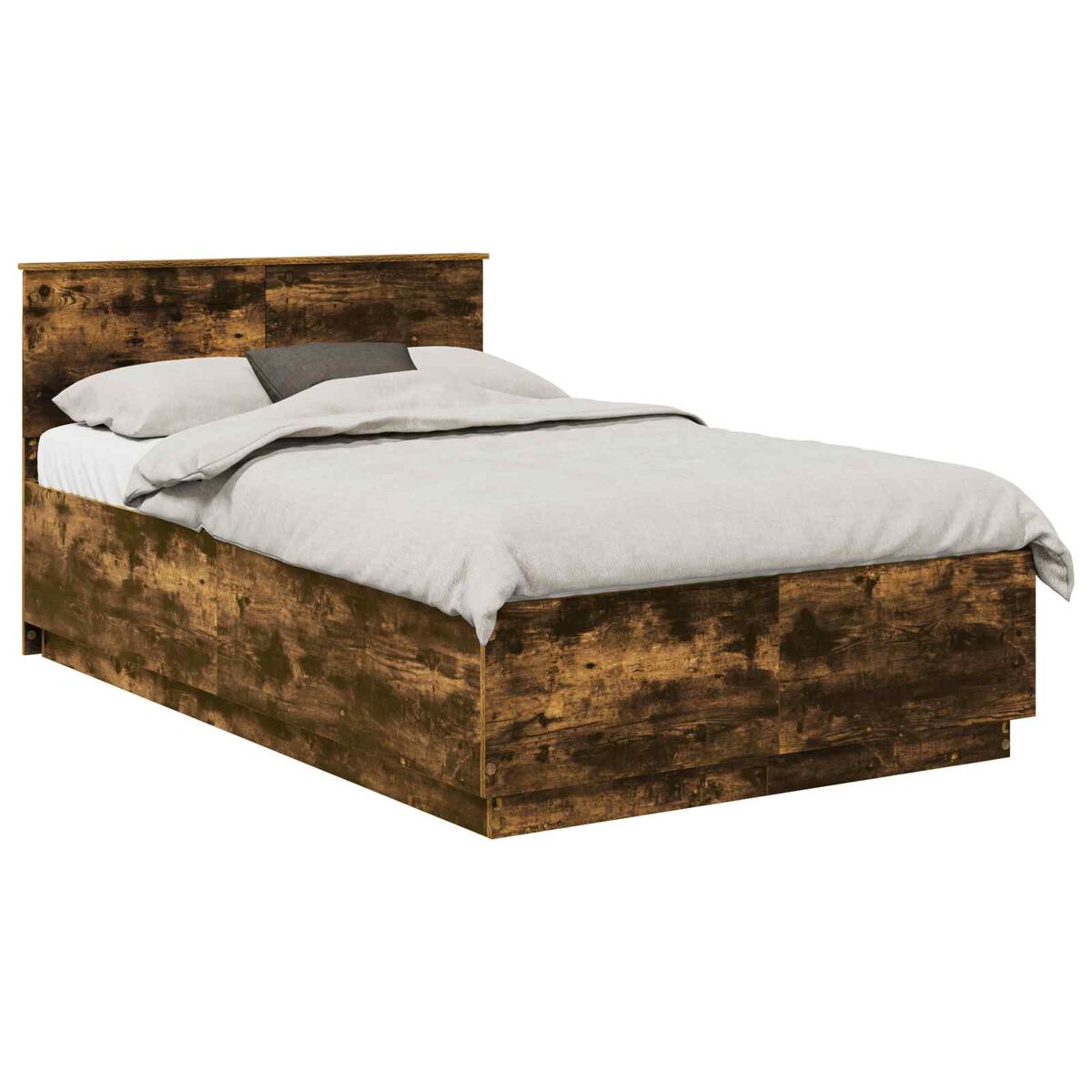 Estructura de cama matrimonial 138x190 Marrón