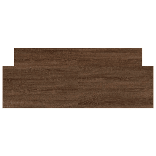 Estrutura Cama de casal para adultos+cabeceiraapoio pés 140x200 cm carvalho castanho
