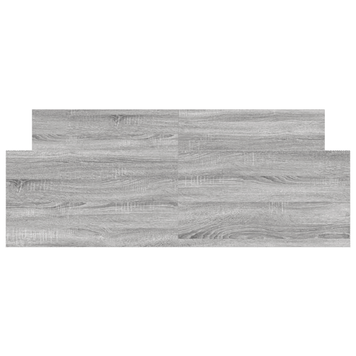 Estrutura Cama de casal para adultos c cabeceira e apoio pés 140x200 cm cinza sonoma
