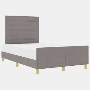 Estrutura De Cama Dupla - Cinzento-acastanhado 140 x 200 cm tecido