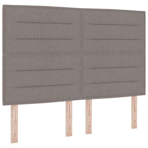 Estrutura De Cama Dupla - Cinzento-acastanhado 140 x 200 cm tecido Estrutura De Cama Dupla - Cinzento-acastanhado 140 x 200 cm tecido