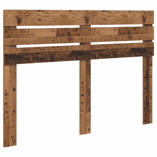 Estrutura de cama de casal com cabeceira - Madeira antiga 140 x 190 cm
