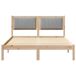 Estructura de cama matrimonial 140x195 Estructura de cama matrimonial 140x195 Blanco/ Gris Claro