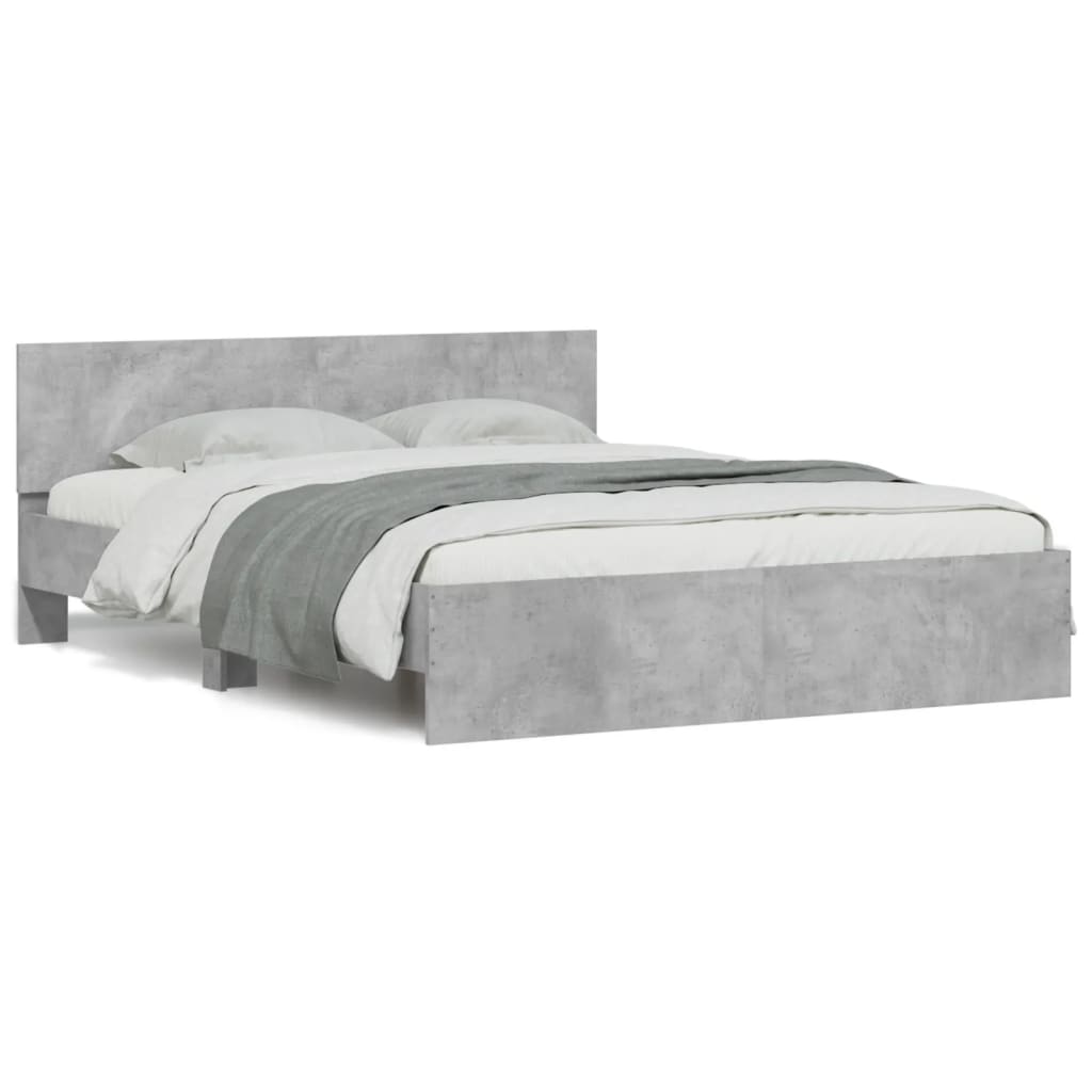 Estructura de cama matrimonial 145x193 Gris