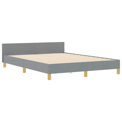 Estrutura da Cama de casal simple Cinzento-claro 140 x 200 cm tecido