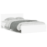 Estrutura de Cama de casal moderno com cabeceira 135x190 cm branco