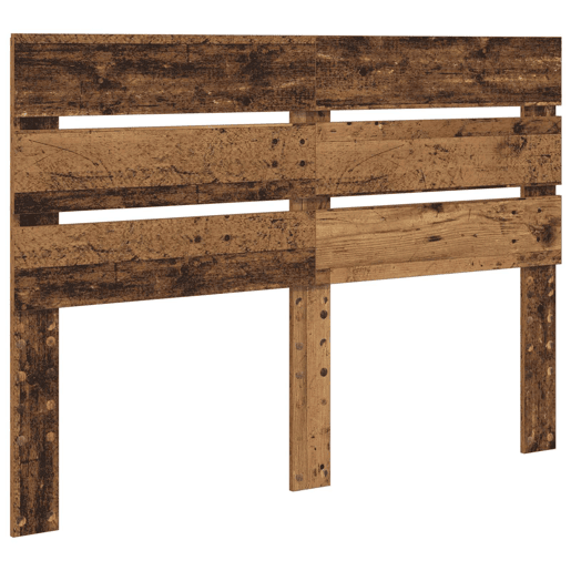 Estrutura de cama de casal com cabeceira - Madeira antiga 140 x 190 cm
