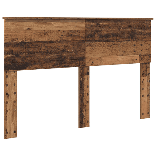 Estrutura de cama de casal com cabeceira - Madeira antiga 140 x 190 cm