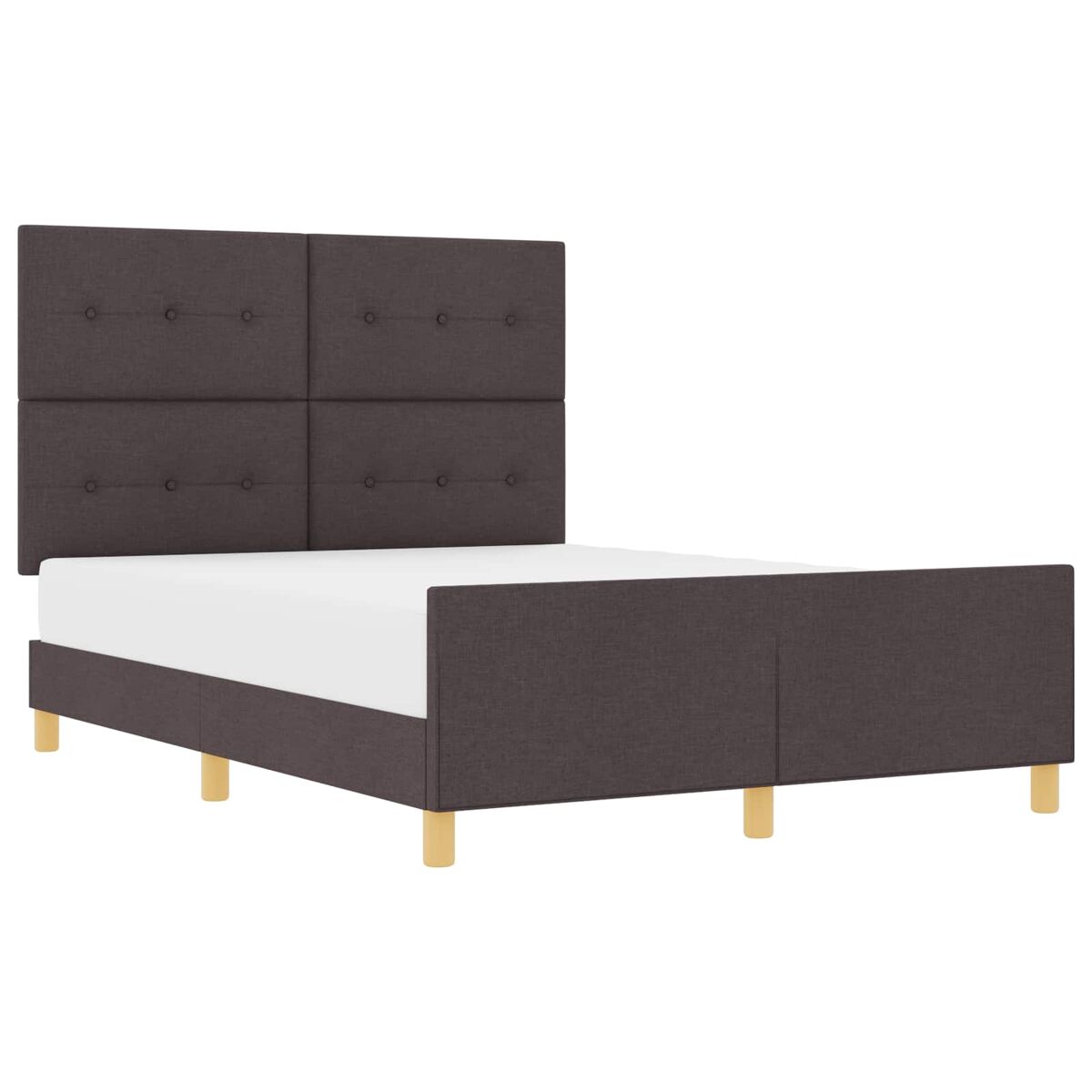 Estructura de cama matrimonial 146x207 Marrón