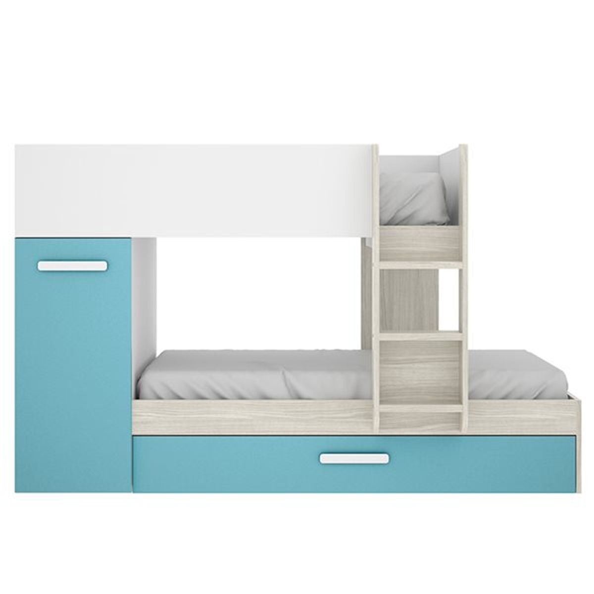 Cama Tom Tren  camas esmeralda 243x97 Azul