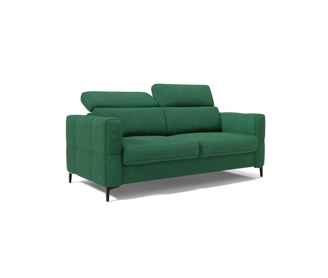 Gardenia sofá cama con colchón h18 cm en tejido impermeable 178 cm (mat. 120x197) verde