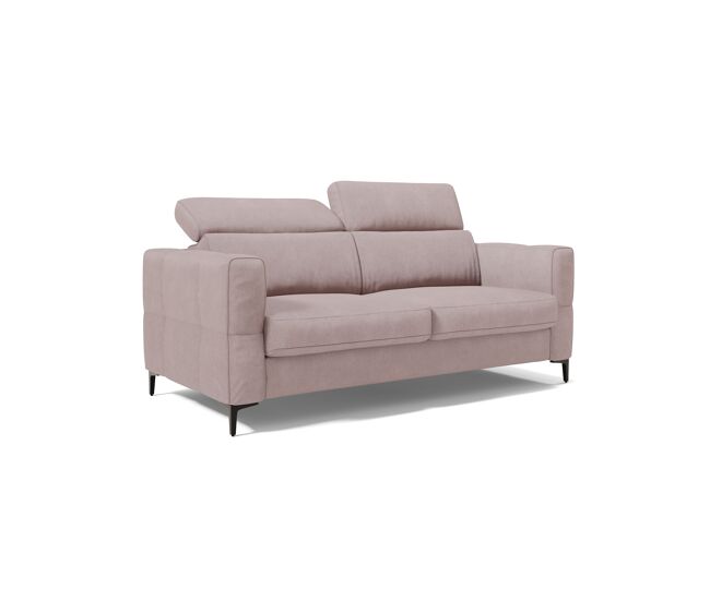 Gardenia sofá cama con colchón h18 cm en tejido impermeable 178 cm (mat. 120x197) rosa