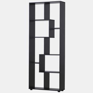 HOMCOM Estante Moderna Biblioteca Estreita com 8 Prateleiras Estante para Sala Quarto Escritório 70x24x178 cm Preto