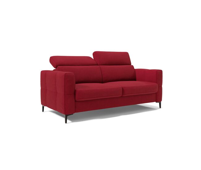 Gardenia sofá cama con colchón h18 cm en tejido impermeable 178 cm (mat. 120x197) rojo