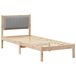Estructura de cama simple para adultos 85x205 Estructura de cama simple para adultos 85x205 Blanco/ Gris Claro
