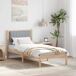 Estructura de cama simple para adultos 85x205 Estructura de cama simple para adultos 85x205 Blanco/ Gris Claro
