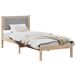 Estructura de cama simple para adultos 85x205 Estructura de cama simple para adultos 85x205 Blanco/ Gris Claro