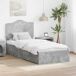 Estructura de cama simple para adultos 93x193 Estructura de cama simple para adultos 93x193 Gris