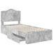 Estructura de cama simple para adultos 93x193 Estructura de cama simple para adultos 93x193 Gris