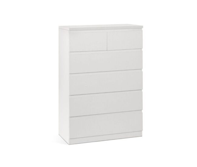 Cómoda montie con seis cajones blanco 119x80x40 cm