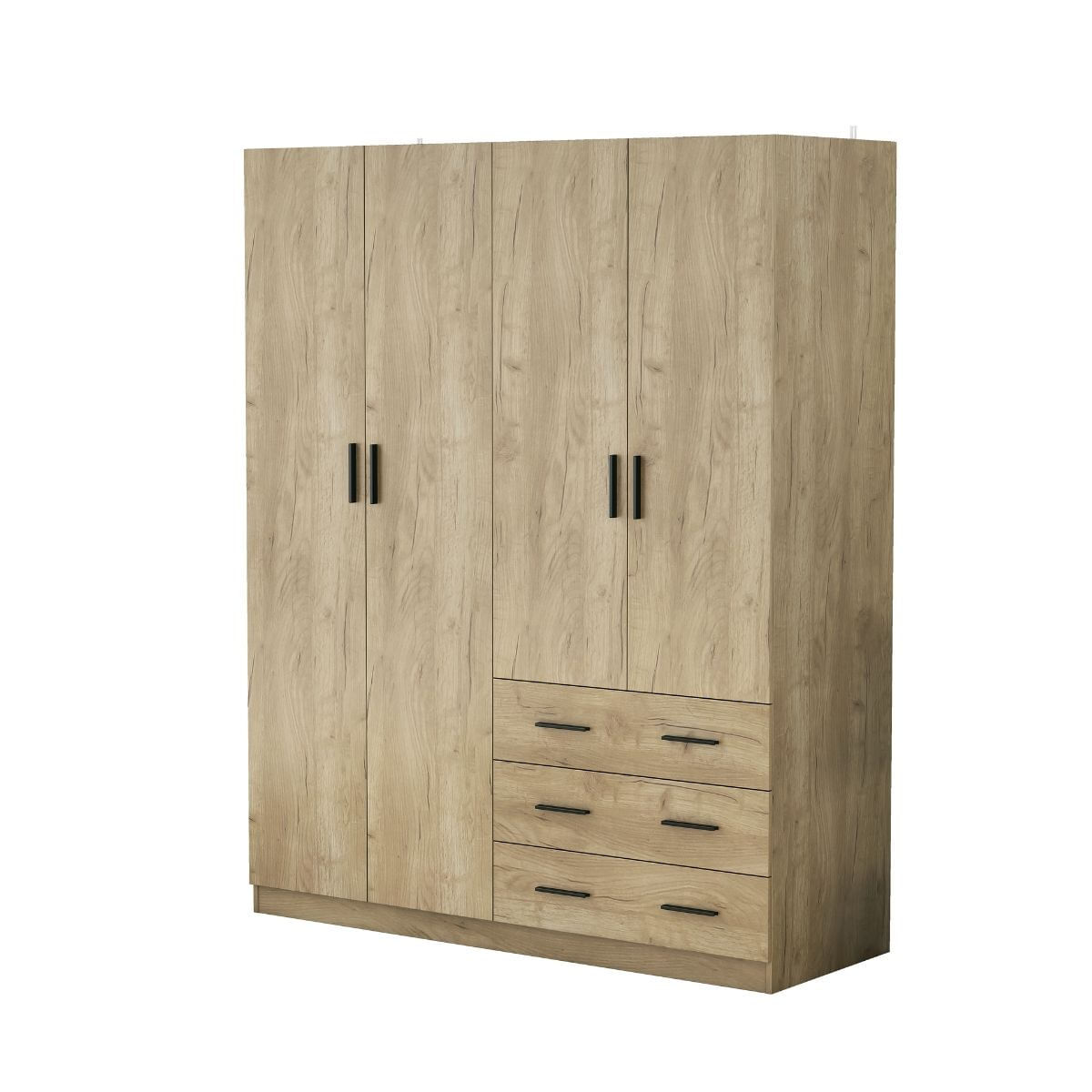 Armario Monamer  puertas con  cajones 160 Natural