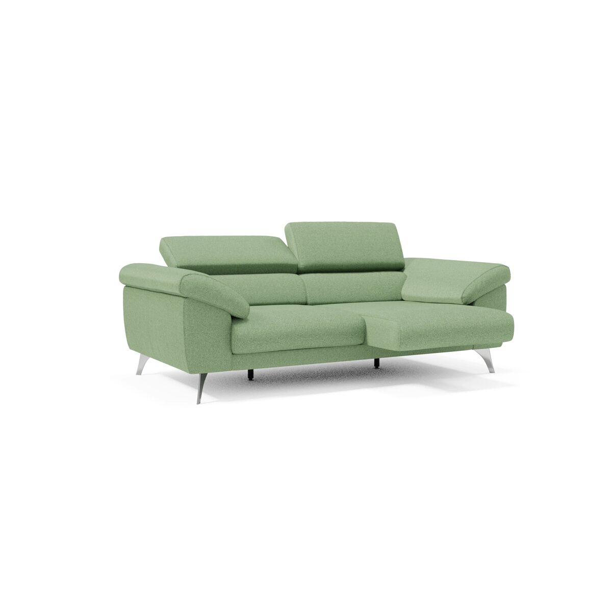 donatello sofa con reposabrazos con arcon en tejido desmontable 183 cm verde menta