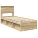 Estructura de cama simple para adultos 78x200 Estructura de cama simple para adultos 78x200 Gris