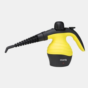 H.Koenig NV60 Limpador a Vapor Portátil de Mão, Compacto e Ergonómico, Válvula de Segurança, 6 Acessórios Multiusos para Casa, Cozinha, Banheiro e Carro