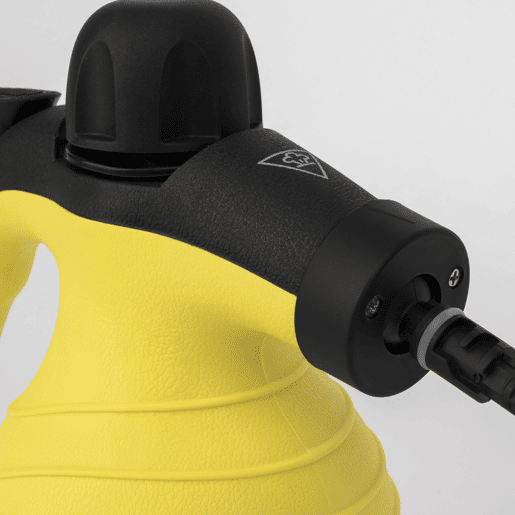 H.Koenig NV60 Limpador a Vapor Portátil de Mão, Compacto e Ergonómico, Válvula de Segurança, 6 Acessórios Multiusos para Casa, Cozinha, Banheiro e Carro