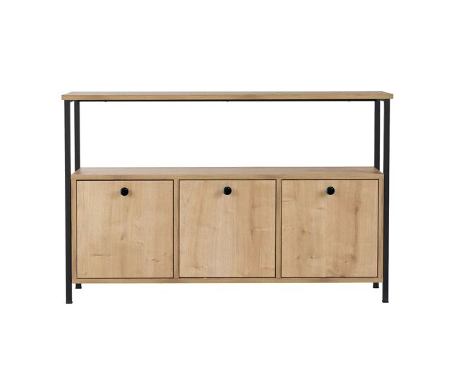 Aparador de madera <> - 120 x 30 x 77 cm - beige