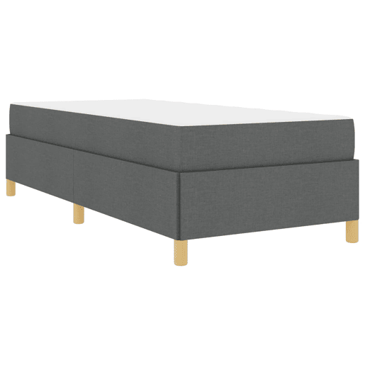 Estrutura de cama de solteiro para adultos com colchão Cinza Escuro 90 x 200 cm tecido