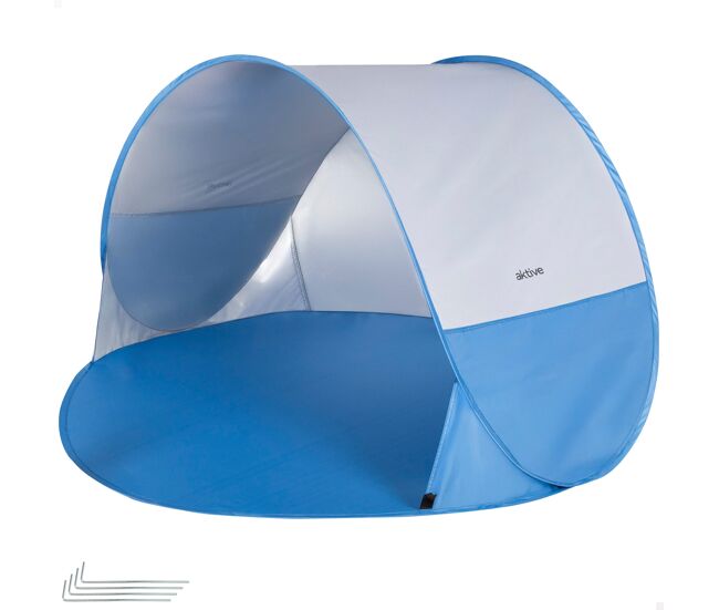 Aktive tienda paravientos playa pop up azul 148x148x90 cm